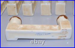 -10 Porte Couteaux Porte Bougies Art Deco Ceramique Camille Tharaud Limoges D