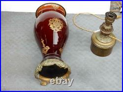 1880/1900' Paire de Lampes N3 en Ceramique et Bronze