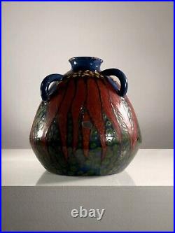 1920 Emile Simonod Vase Ceramique Art-deco Nouveau Moderniste Wiener Werkstatte