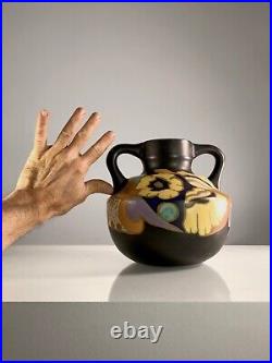 1930 Eskaf Huizen Vase Ceramique Art-deco Nouveau Moderniste Wiener Werkstatte