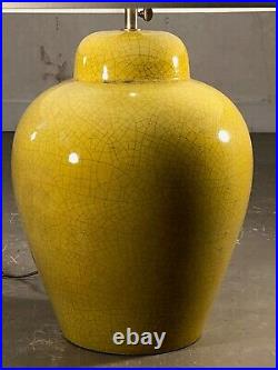 1950 Grande Lampe Ceramique Craquelee Art-deco Neo-classique Shabby-chic