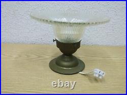 20er-40er Lampe de Plafond Art Déco Verre Douille Céramique 30s Antique