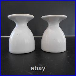 2 coquetiers en céramique porcelaine vintage art-déco fait main