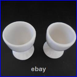 2 coquetiers en céramique porcelaine vintage art-déco fait main