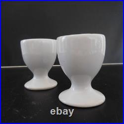 2 coquetiers en céramique porcelaine vintage art-déco fait main