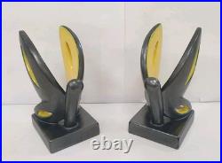 2 serre livre bougeoirs papillon cab ceramique faience art deco zoomorphe