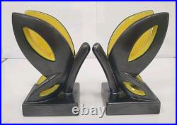 2 serre livre bougeoirs papillon cab ceramique faience art deco zoomorphe