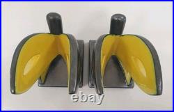 2 serre livre bougeoirs papillon cab ceramique faience art deco zoomorphe