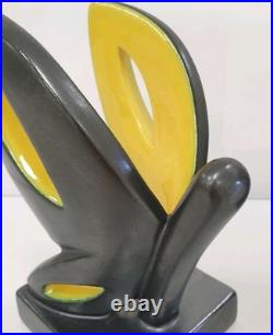 2 serre livre bougeoirs papillon cab ceramique faience art deco zoomorphe