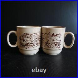 2 tasses bols céramique grès KILCRAFT STL ENGLAND art déco design XXe N4940
