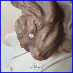 39 cm sculpture buste bernard bloch 19 eme majolique art deco nouveau jugendstil