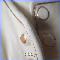 39 cm sculpture buste bernard bloch 19 eme majolique art deco nouveau jugendstil