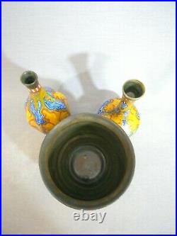 3 Beau Vases En Ceramique Gouda Hollande Art Déco Très Bon État, Voir Les Photos
