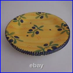 3 assiettes plates Provence céramique faïence peint main art déco France N6328