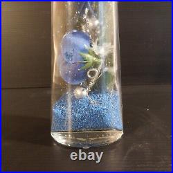 3 bouteilles vases soliflores verre céramique fait main vintage art déco N3904