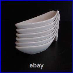 6 récipients écuelles céramique porcelaine blanche art déco table vintage N4266