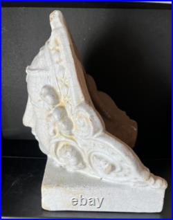ANCIENNE SCULPTURE STATUETTE CERAMIQUE FAIENCE Kachelofen ALSACE poêle ART DÉCO