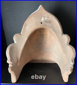 ANCIENNE SCULPTURE STATUETTE CERAMIQUE FAIENCE Kachelofen ALSACE poêle ART DÉCO
