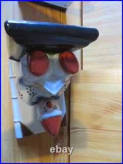 ART DECO art nouveau CLOWNS Paire de serre livres en céramique JK