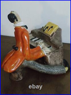 Alf Gaudenzi / le pianiste / signé MGA / Sculpture en Céramique / Art Déco 1930