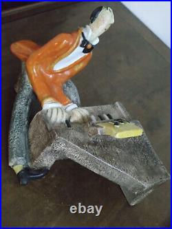 Alf Gaudenzi / le pianiste / signé MGA / Sculpture en Céramique / Art Déco 1930