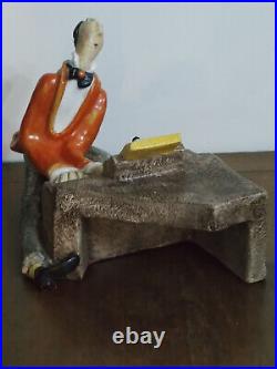 Alf Gaudenzi / le pianiste / signé MGA / Sculpture en Céramique / Art Déco 1930