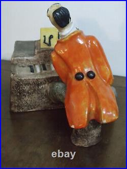 Alf Gaudenzi / le pianiste / signé MGA / Sculpture en Céramique / Art Déco 1930
