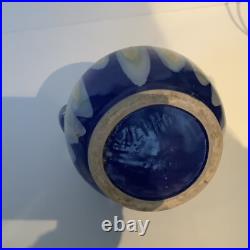 Alphonse Mouton Grand Vase Signé Alpho céramique bleu Français Art Déco 1930 Alphonse Mouton Grand Vase Signé Alpho céramique bleu Français Art Déco 1930