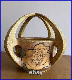 Amphora Austria Paul Dachsel Jugendstil Art Déco Vase bouquetière céramique Rose