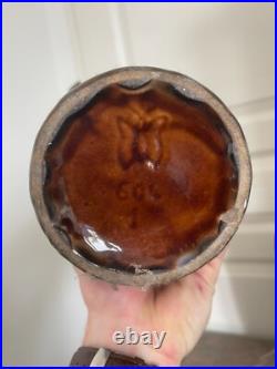Ancien Paire Vase Céramique Emaillée Amphore Art Déco VIERZON Louis Gueule