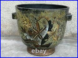 Ancien cache pot art deco MENELIKA ceramique suisse swiss pottery