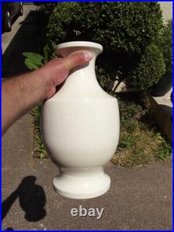 Ancien grand vase céramique art déco en craquelé coquille d oeuf 1930 ht 33 cm Ancien grand vase céramique art déco en craquelé coquille d oeuf 1930 ht 33 cm