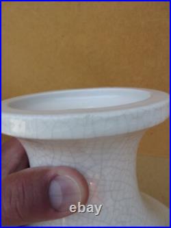 Ancien grand vase céramique art déco en craquelé coquille d oeuf 1930 ht 33 cm Ancien grand vase céramique art déco en craquelé coquille d oeuf 1930 ht 33 cm
