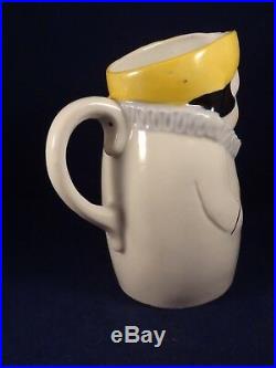 Ancien pichet pot à lait porcelaine Germany clown Pierrot numéroté ART Déco 1930