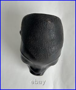 Ancien statue céramique art deco tête femme africaine signé Léopold Anzengruber