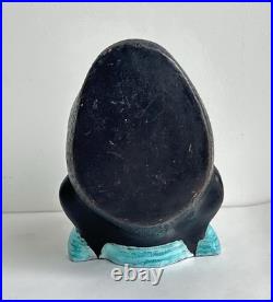 Ancien statue céramique art deco tête femme africaine signé Léopold Anzengruber