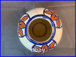 Ancien vase Art Déco en céramique de Belgique BOCH la louvière