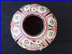 Ancien vase boule art deco ceramique antilope cazaux Poterie
