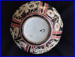 Ancien vase boule art deco ceramique antilope cazaux Poterie