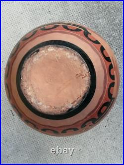 Ancien vase decor grec femme Nue STAUFFER BERN céramique nude woman art déco