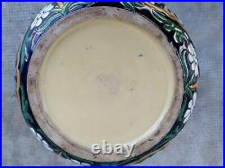 Ancien vase émaux 1930 céramique souvenir Alger art déco style longwy