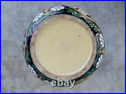 Ancien vase émaux 1930 céramique souvenir Alger art déco style longwy