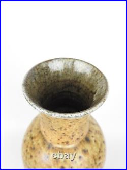 Ancien vase en céramique Art-déco, décors marmoréen émaillé