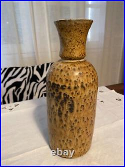 Ancien vase en céramique Art-déco, décors marmoréen émaillé
