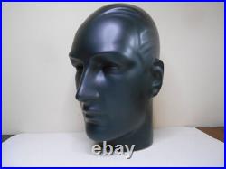 Ancienne Tête Marotte Porte Chapeau Céramique Noir Mat Visage Homme Art Déco Ancienne Tête Marotte Porte Chapeau Céramique Noir Mat Visage Homme Art Déco