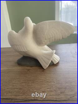 Ancienne céramique pigeons signée Sèvres Vinsare art déco NO craquelé