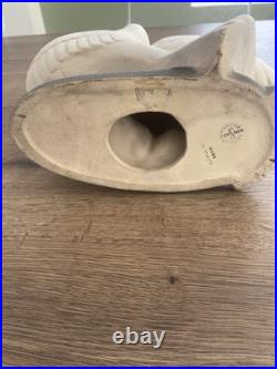 Ancienne céramique pigeons signée Sèvres Vinsare art déco NO craquelé