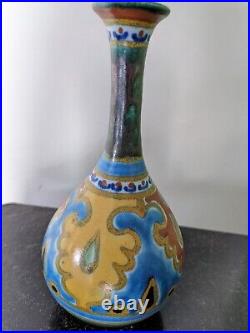 Ancienne céramique signée vase poterie grès faience Hollande art déco terre
