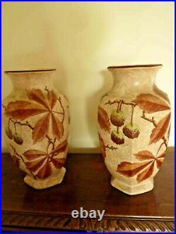 Ancienne et grande paire de vase Art Déco 1920 signé A DUBOIS