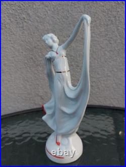 Ancienne figurine art déco céramique danseuse fille porcelaine art déco